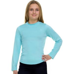 Volcom Girls Rash Guard for Girls Long Sleeve Swim Shirt SPF50+(Aqua)