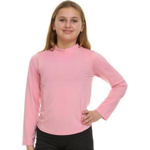 Volcom Girls Rash Guard for Girls Long Sleeve Swim Shirt SPF50+(Pink)