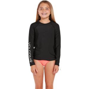 Volcom Girls Simply Core Lycra Long Sleeve Rashguard 50+ Uv Protection(Black)