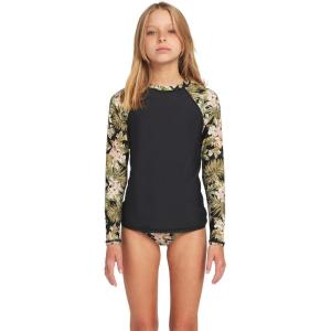 Volcom Girls Simply Core Lycra Long Sleeve Rashguard 50+ Uv Protection(Shadow Lime)