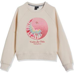 Volcom Girls’ Truly Stokin Crew Fleece Sweatshirt(Bone)