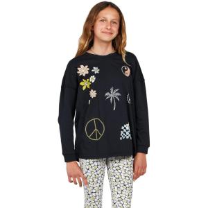 Volcom Girls’ Werkin Doubles Long Sleeve Tee(Black 1)