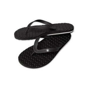 Volcom Men’s Eco Concourse Bloom Flip-Flop Sandal(Black)