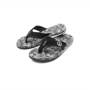 Volcom Men’s Recliner Sandal Flip Flop(Grey Combo)