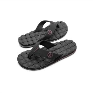Volcom Men’s Recliner Sandal Flip Flop(Navy Combo)