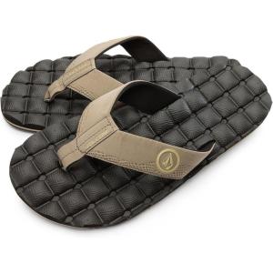 Volcom Men’s Recliner Sandal Flip Flop(New Khaki)