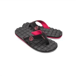 Volcom Men’s Recliner Sandal Flip Flop(Wine)