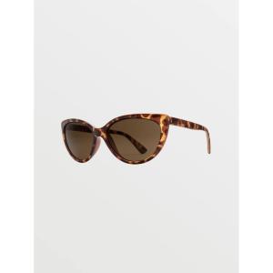 Volcom Women’s Butter Matte Tortoise Sunglasses with Bronze Lens