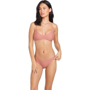 Volcom Womens Crop Bikini Top – Seamless Swim Top with Cropped Fit, Adjustable Straps, and Removable Cups(Mauve)