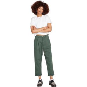 Volcom Womens Frochickie Trouser Slim Fit Chino Pant(Dark Pine)