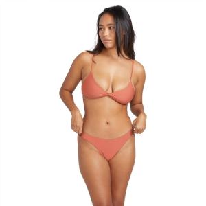 Volcom Womens Full Bikini Bottom – Low-Rise Swim Bottom with Full Coverage, Made from Recycled Fabric(Rosewood)