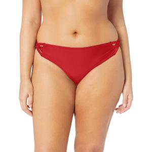 Volcom Womens Full Bikini Bottom – Low-Rise Swim Bottom with Full Coverage, Made from Recycled Fabric(True Red)