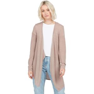 Volcom Women’s Go Go Wrap Open Front Cardigan Sweater (Regular & Plus Size)(Stone 1)
