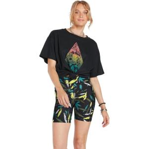 Volcom Women’s Lived In Lounge Bike Shorts(Multi Leaf)