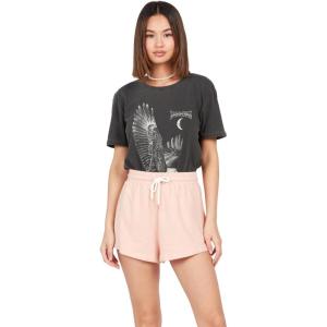 Volcom Women’s Lived In Lounge Fleece Sweat Shorts (Regular & Plus Size)(Hazey Pink)