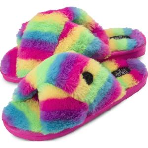 Volcom Women’s Lived in Lounge Faux Fur Slide Sandal(Multi)