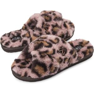 Volcom Women’s Lived in Lounge Faux Fur Slide Sandal(Raisin)