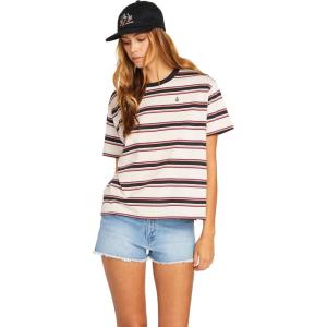 Volcom Women’s Party Pack Short Sleeve Striped Tee(Sand)