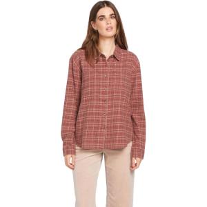 Volcom Womens Plaid to Meet U Long Sleeve Flannel Shirt(Chestnut Brown)