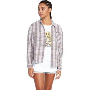 Volcom Womens Plaid to Meet U Long Sleeve Flannel Shirt(Plaid)