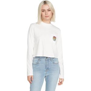 Volcom Womens Pocket Dial Long Sleeve Tee(Star White)