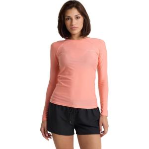 Volcom Women’s Simply Core Long Sleeve Rashguard UPF 50+(Reef Pink Tide)