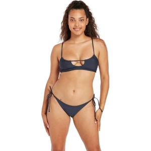 Volcom Women’s Simply Seamless Skimpy Tie Side Swimsuit Bikini Bottom(Midnight Blue)