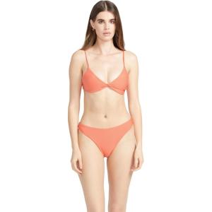 Volcom Womens Simply Seemless V Neck Swimsuit Bikini Top(Electric Pink)