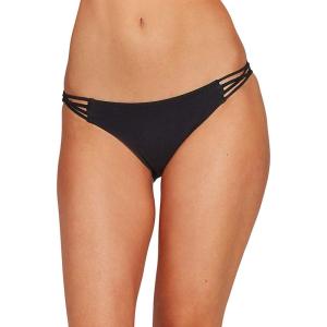 Volcom Women’s Simply Solid Full Bikini Bottom (Regular & Plus Size)(Black Black Black)