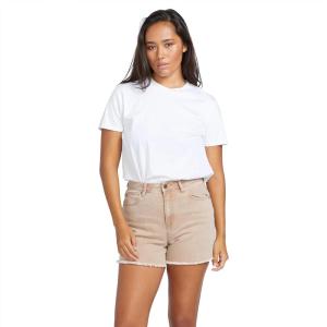 Volcom Womens Stone Step High Rise Denim Short(Mocha)