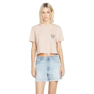 Volcom Womens Stone Step High Rise Denim Short(Retro Blue)