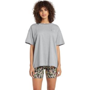 Volcom Women’s Stone Tech Quck Drying Short Sleeve Tee(Heather Grey)
