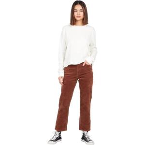 Volcom Women’s Stoned High Rise Straight Leg Jean(Dark Clay)