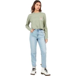 Volcom Women’s Stoned High Rise Straight Leg Jean(Retro Blue)