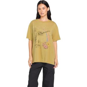 Volcom Womens Stones Throw Short Sleeve Boyfriend Tee – Organic Cotton Jersey T-Shirt(Seaweed Green)