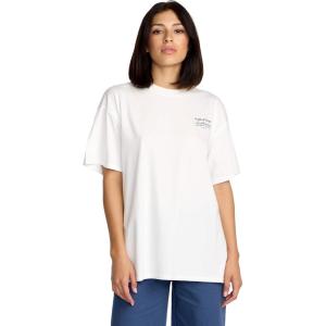 Volcom Womens Stones Throw Short Sleeve Boyfriend Tee – Organic Cotton Jersey T-Shirt(Star White)