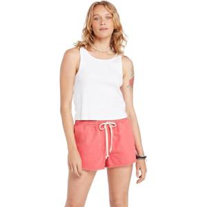 Volcom Womens Strutin Stone Elastic Waist Short(Electric Coral)