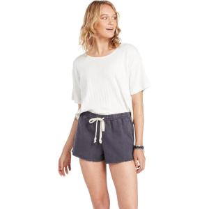 Volcom Womens Strutin Stone Elastic Waist Short(Midnight Blue)