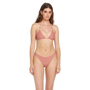 Volcom Womens Tri Bikini Top – Sustainable Slide-tri Swim Top with Adjustable Halter and Removable Cups(Mauve Rose)