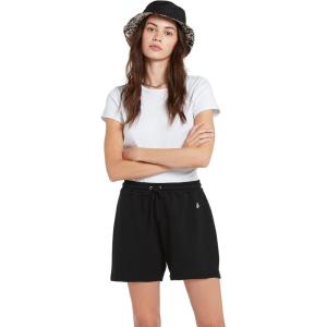 Volcom Women’s Truly Stoked Elastic Waist Fleece Short(Black)