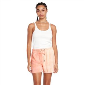 Volcom Women’s Truly Stoked Elastic Waist Fleece Short(Dark Coral)