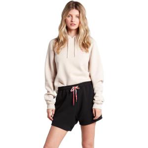 Volcom Women’s Truly Stoked Elastic Waist Fleece Sweat Short(Black)