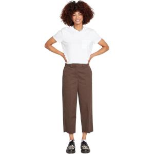 Volcom Women’s Whatwhat Oversized Boyfriend Chino Pant(Espresso)