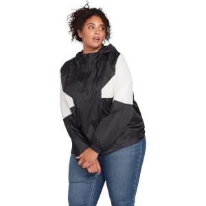 Volcom Women’s Wind Stoned Lightweight Quarter Zip Windbreaker Jacket(Black White)