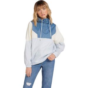 Volcom Women’s Wind Stoned Lightweight Quarter Zip Windbreaker Jacket(Pale Blue)