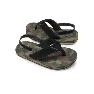 Volcom boys Child Big Youth Victor Sandal(Dark Camo-new)
