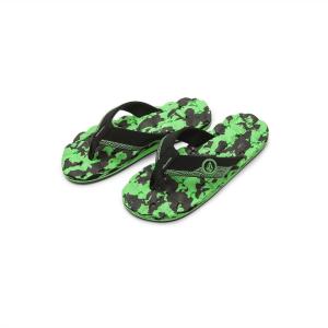Volcom boys Recliner Big Youth Flip Flop Sandal(Lime)