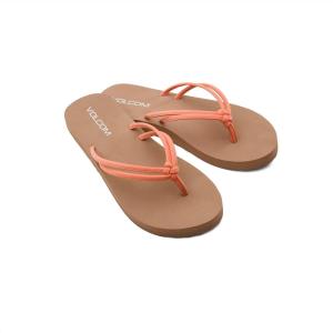 Volcom girls Forever and Ever Flip Flop Sandal(Papaya)