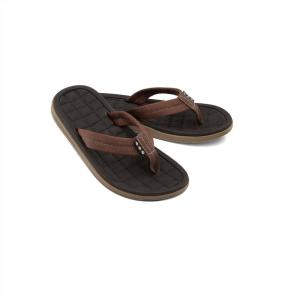 Volcom mens V.co Draft Flip-flop Sandal(Brown)