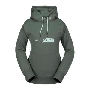 Volcom womens Core Hydro Crew Snowboard Ski Riding Fleece(Eucalyptus S4)